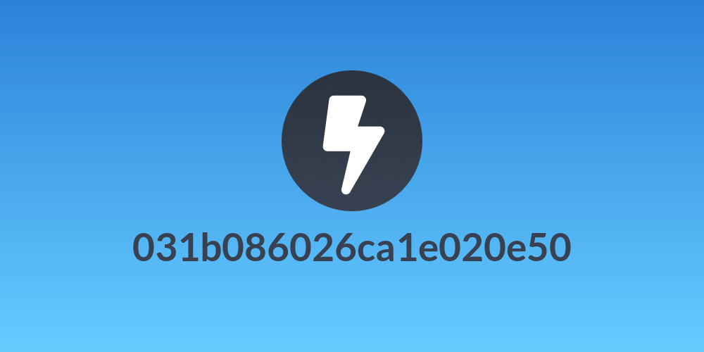 031b086026ca1e020e50