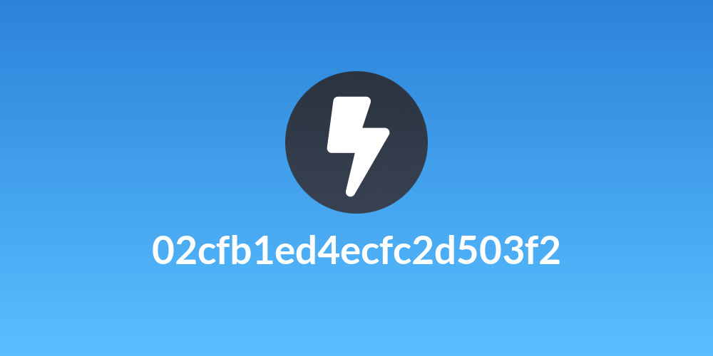 02cfb1ed4ecfc2d503f2
