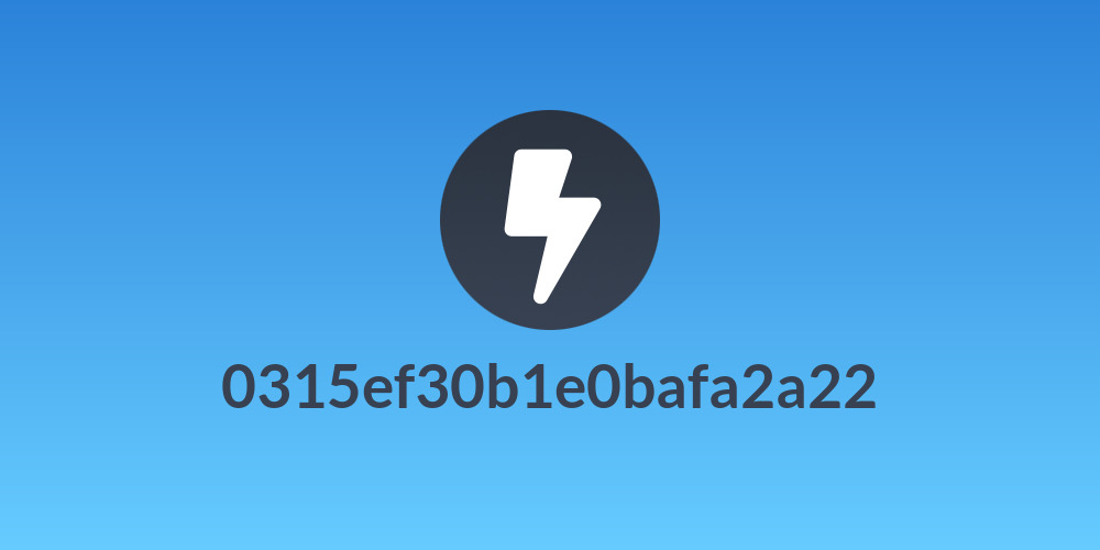 0315ef30b1e0bafa2a22