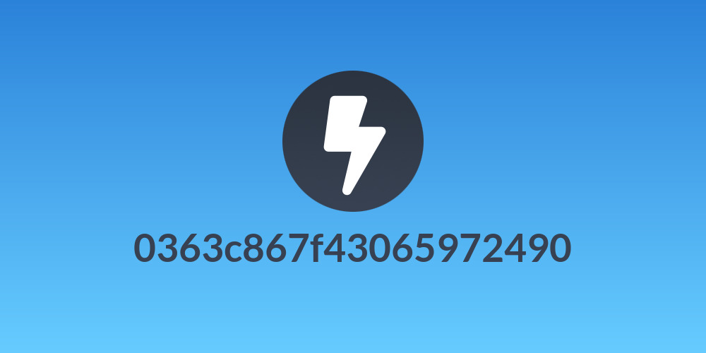 0363c867f43065972490