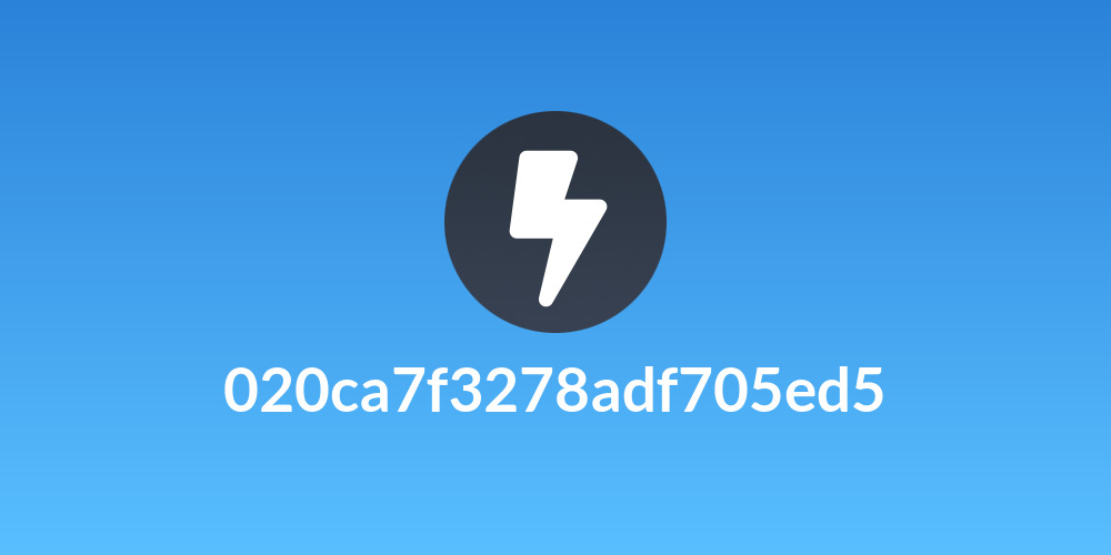 020ca7f3278adf705ed5