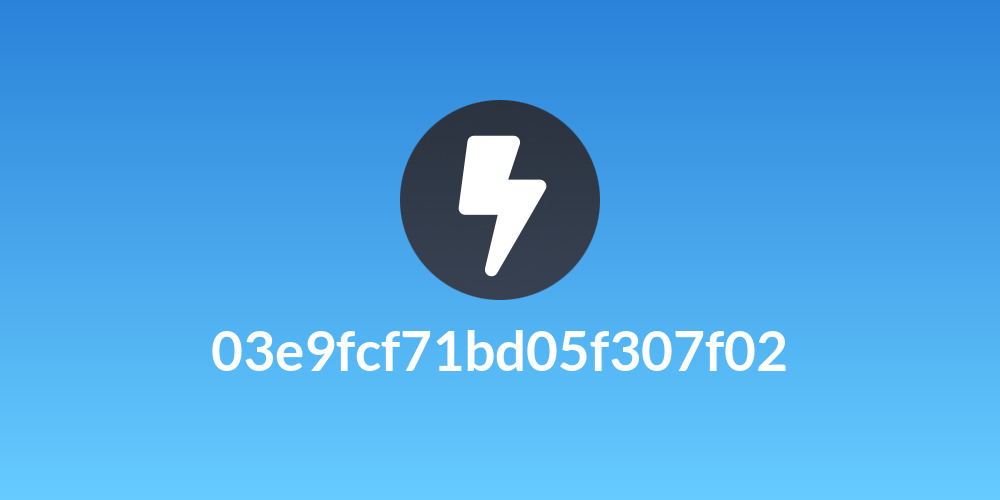03e9fcf71bd05f307f02