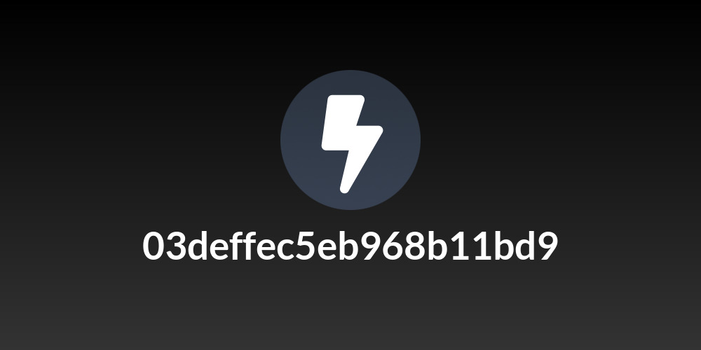 03deffec5eb968b11bd9