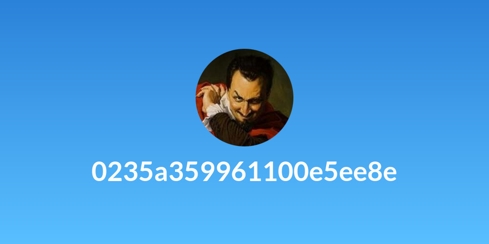 0235a359961100e5ee8e