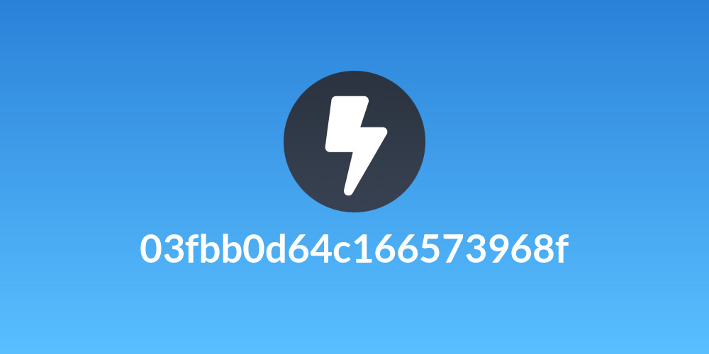 03fbb0d64c166573968f