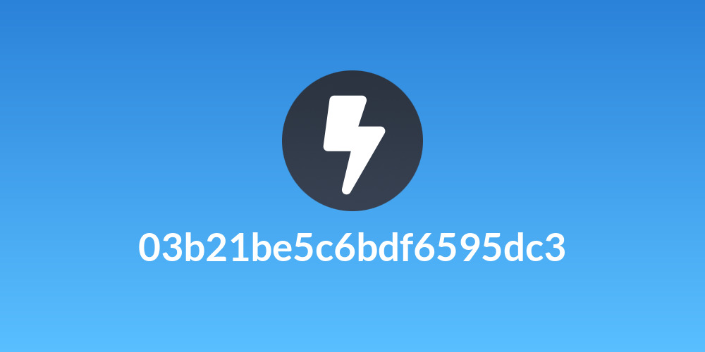 03b21be5c6bdf6595dc3