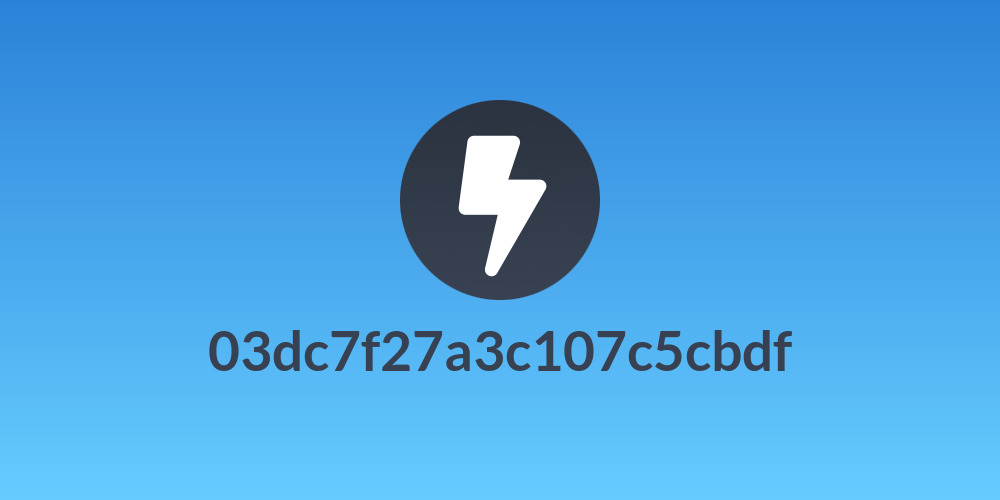 03dc7f27a3c107c5cbdf