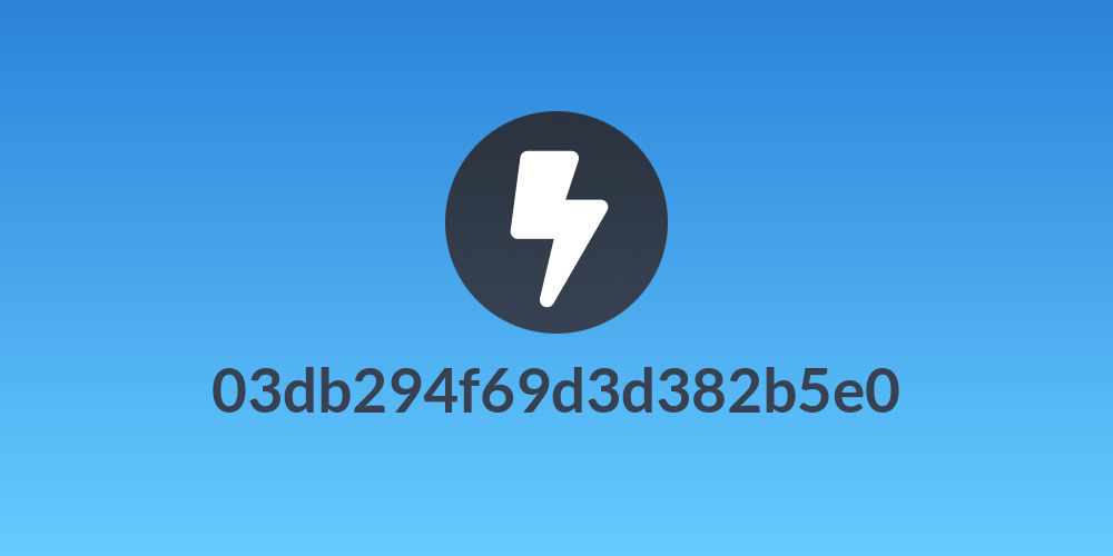 03db294f69d3d382b5e0