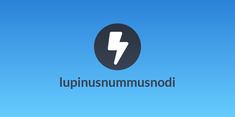 lupinusnummusnodi