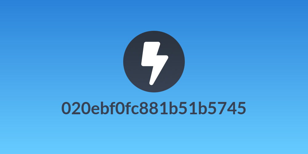 020ebf0fc881b51b5745