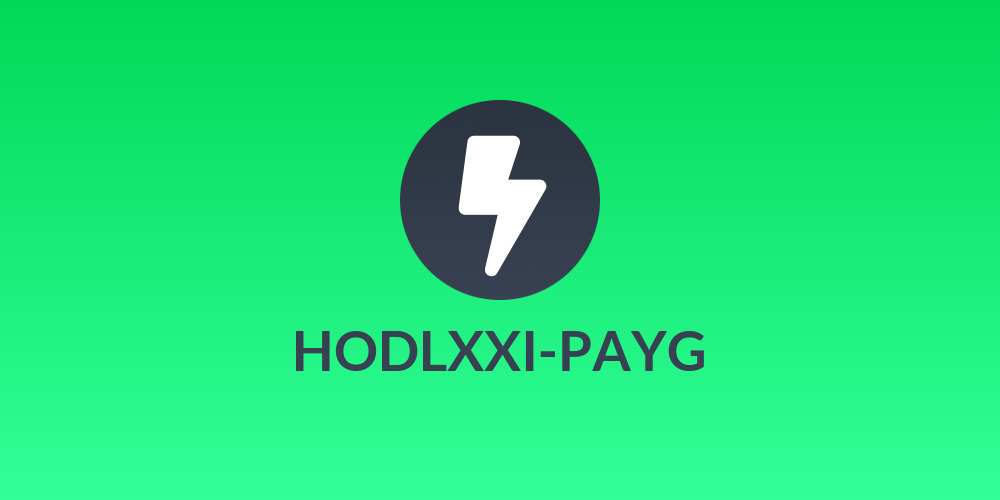 HODLXXI-PAYG