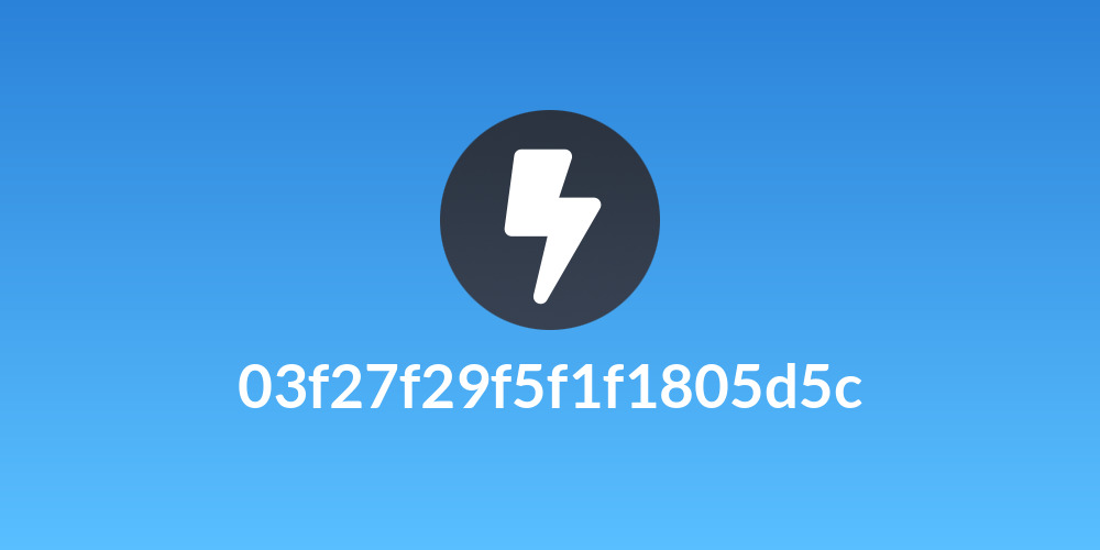 03f27f29f5f1f1805d5c