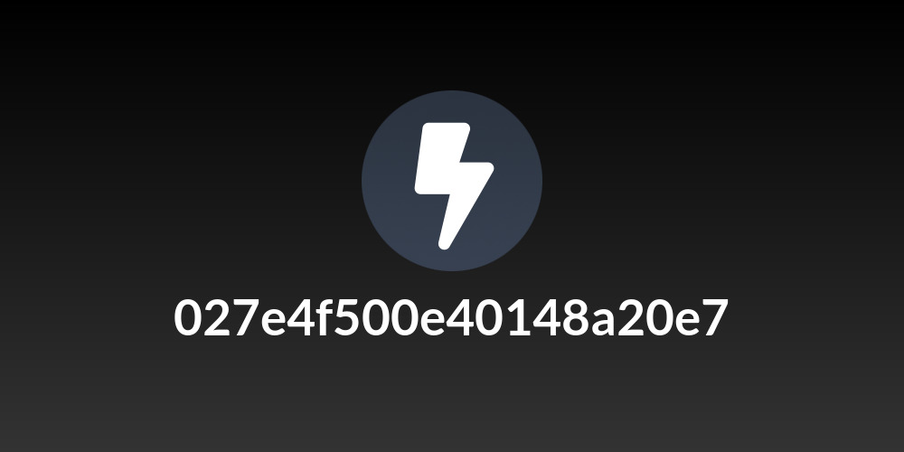027e4f500e40148a20e7