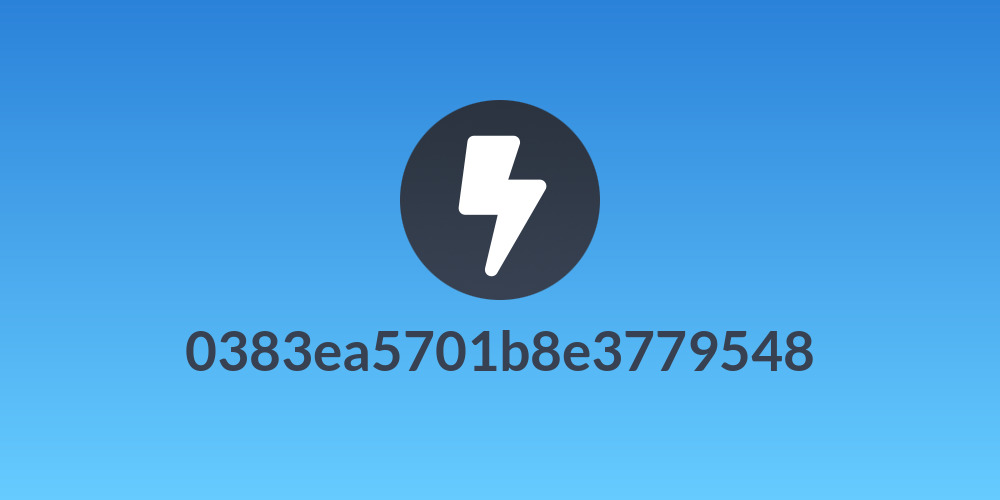 0383ea5701b8e3779548