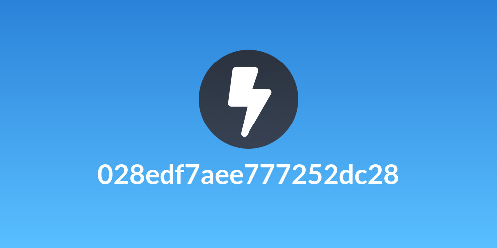 028edf7aee777252dc28