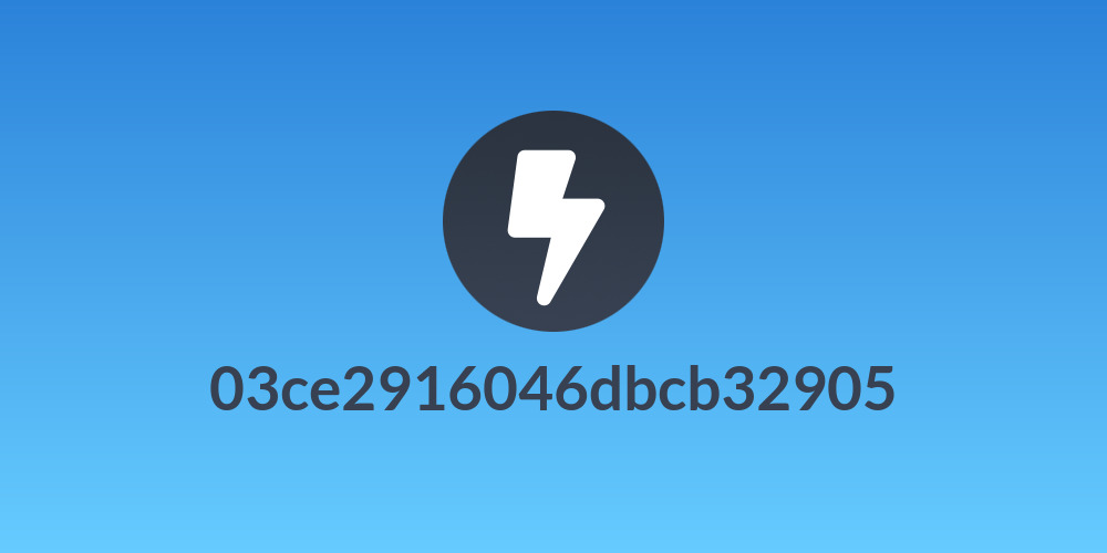 03ce2916046dbcb32905