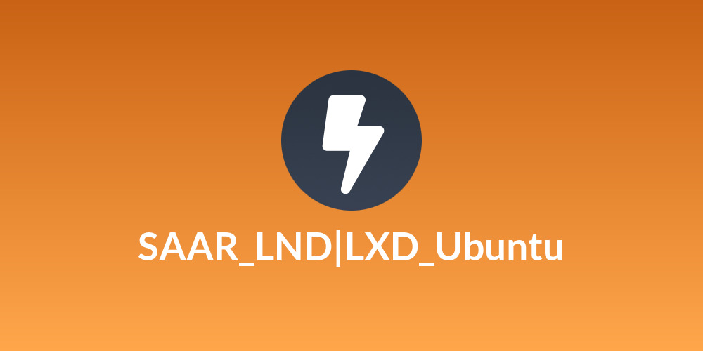 SAAR_LND|LXD_Ubuntu
