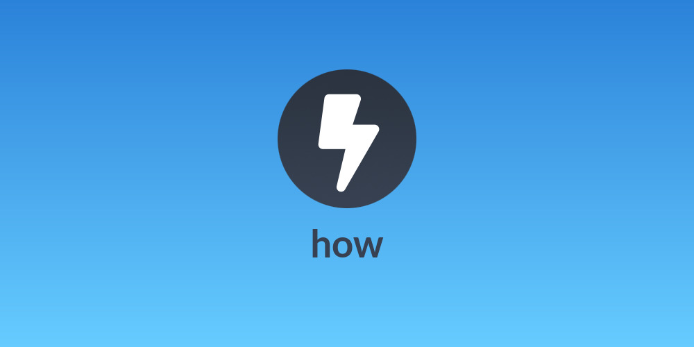 how