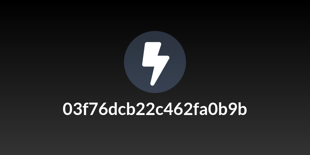 03f76dcb22c462fa0b9b