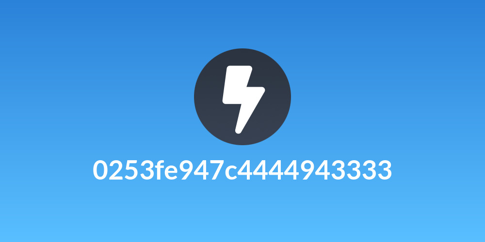 0253fe947c4444943333