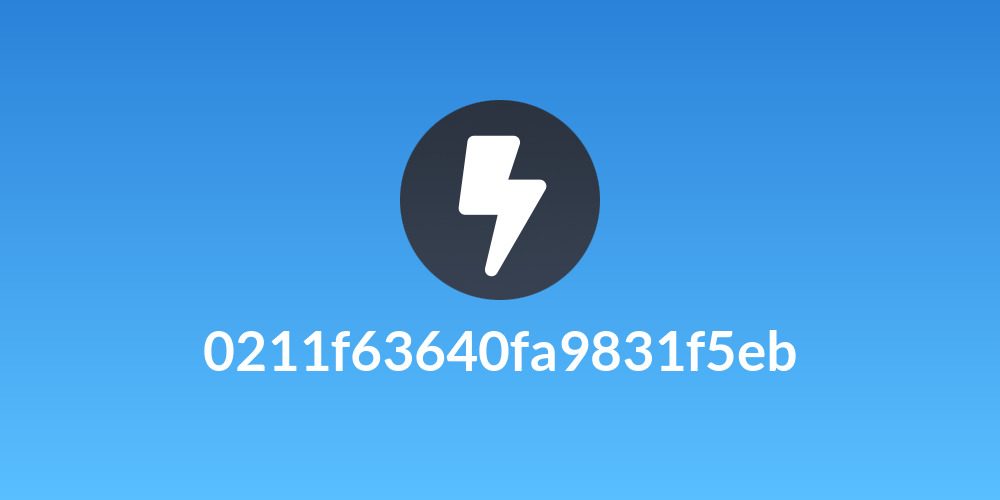 0211f63640fa9831f5eb