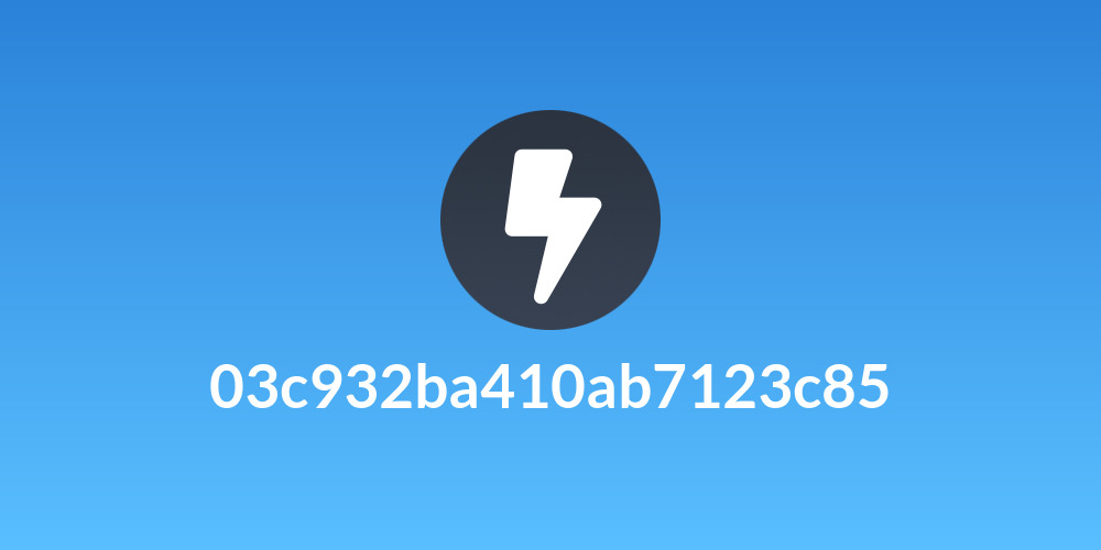 03c932ba410ab7123c85