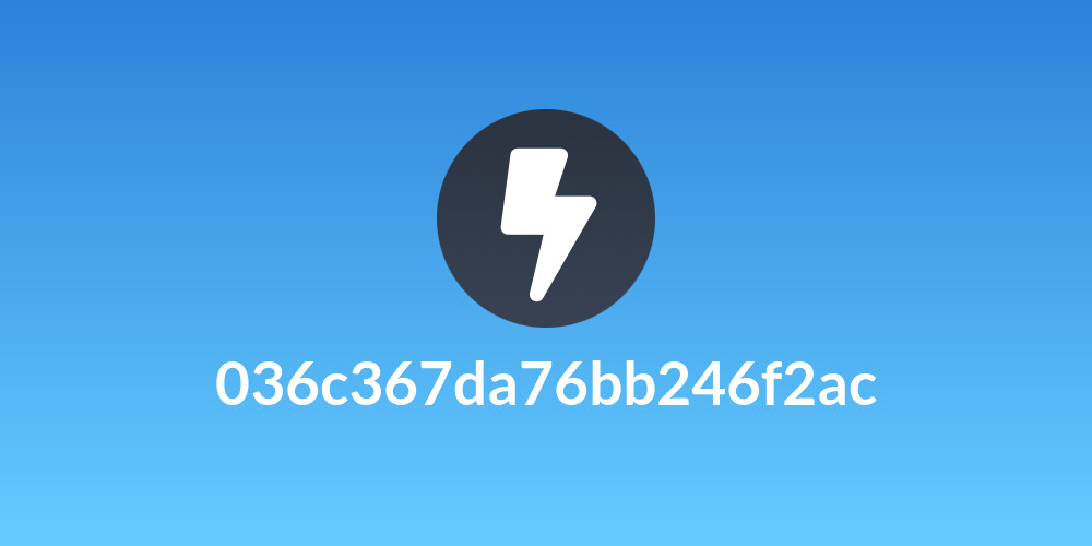 036c367da76bb246f2ac