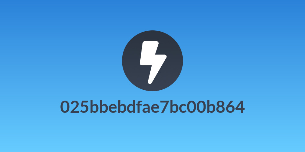 025bbebdfae7bc00b864