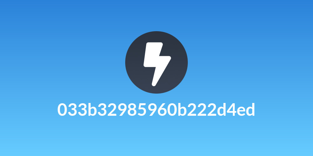 033b32985960b222d4ed