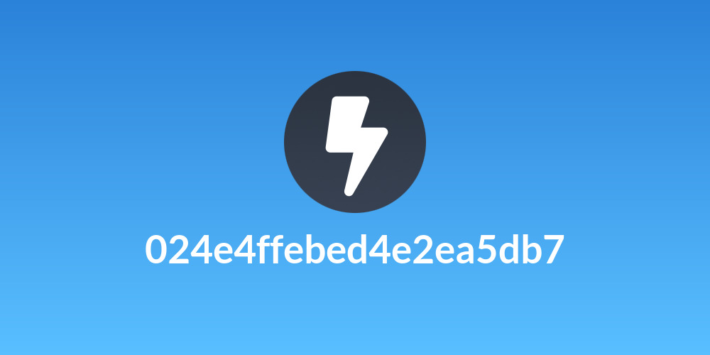 024e4ffebed4e2ea5db7
