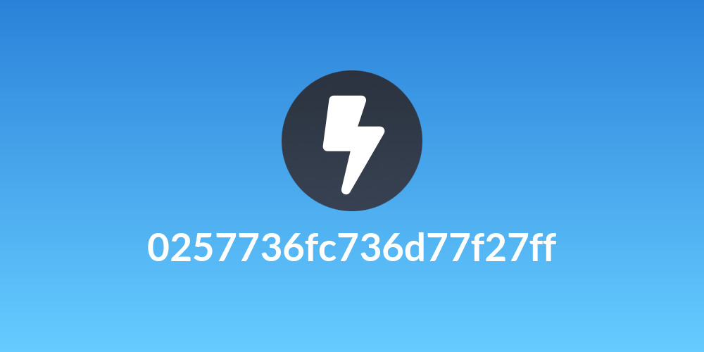 0257736fc736d77f27ff