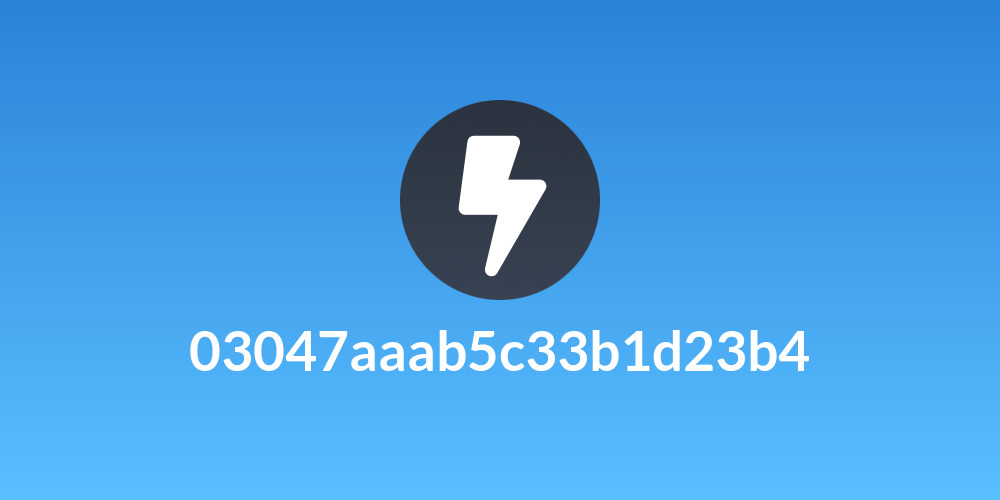 03047aaab5c33b1d23b4