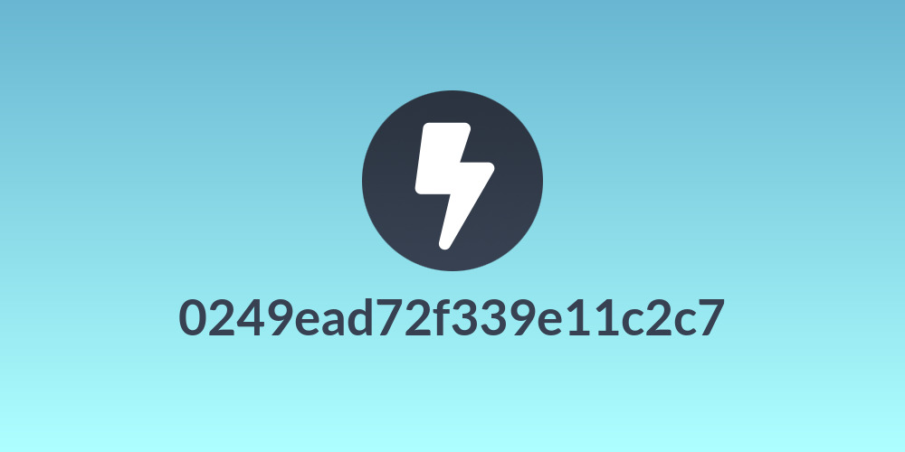 0249ead72f339e11c2c7
