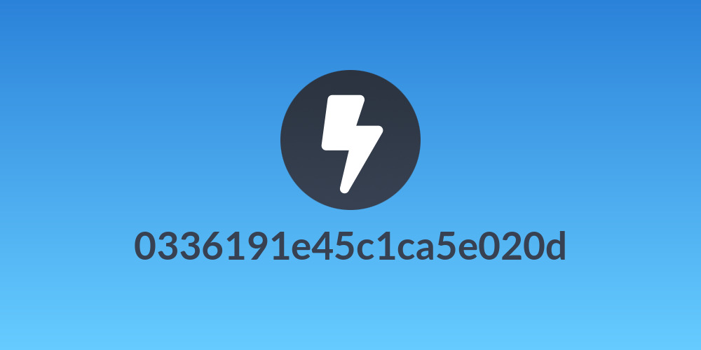 0336191e45c1ca5e020d