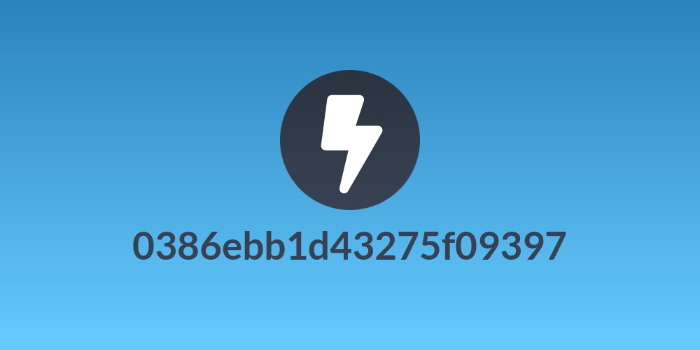 0386ebb1d43275f09397