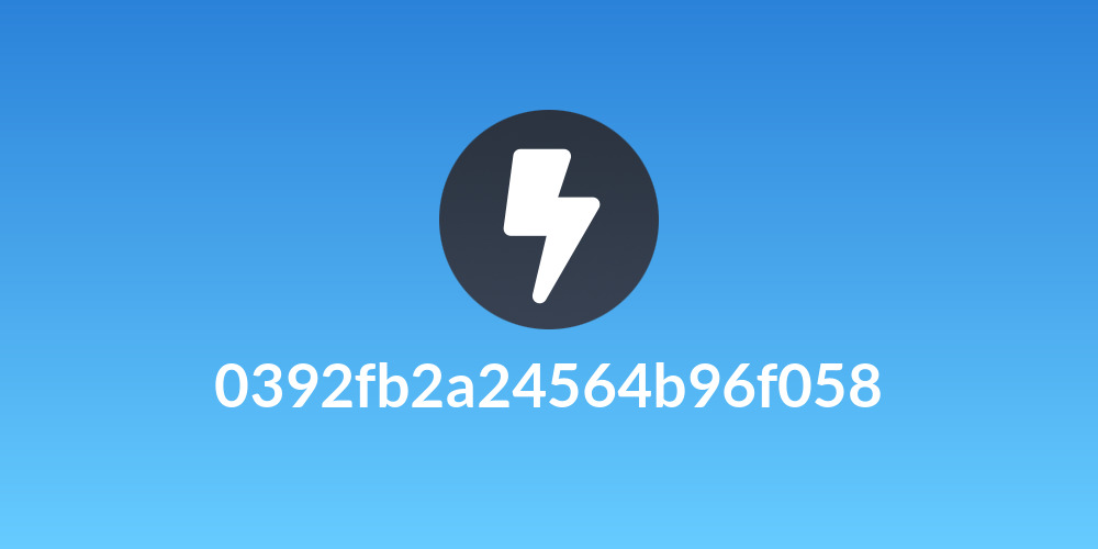 0392fb2a24564b96f058