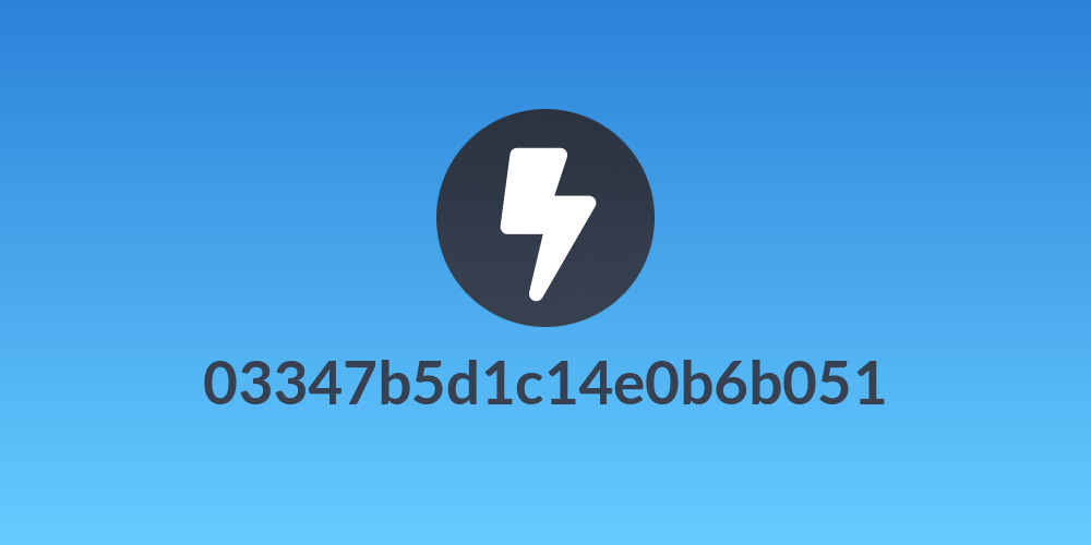 03347b5d1c14e0b6b051