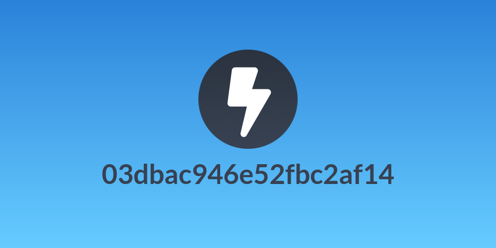 03dbac946e52fbc2af14