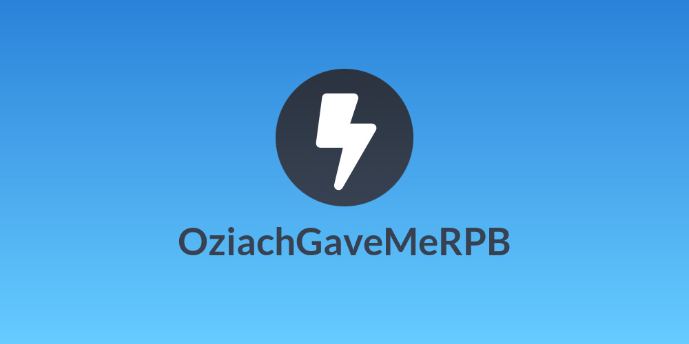 OziachGaveMeRPB