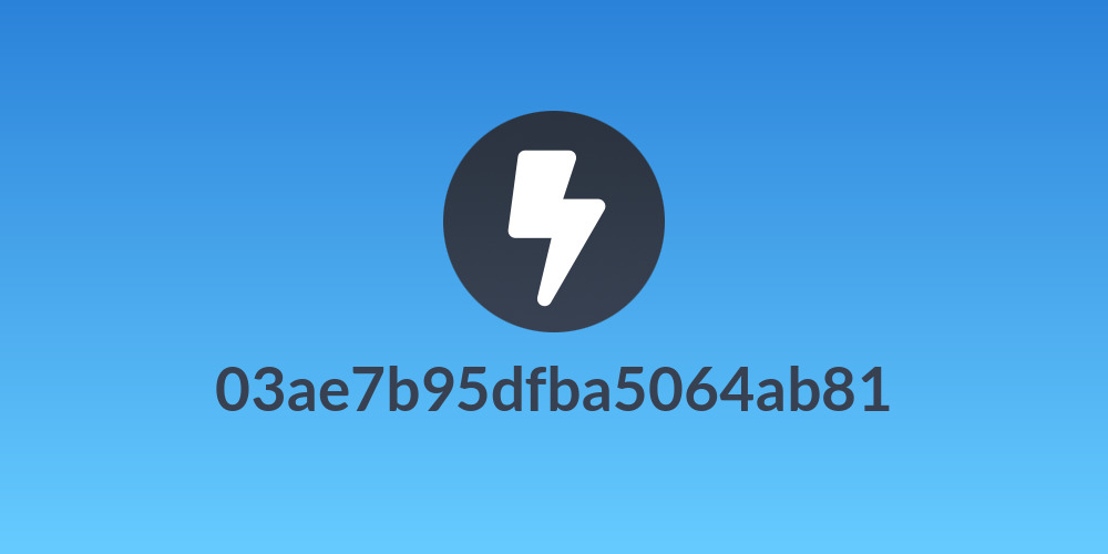 03ae7b95dfba5064ab81