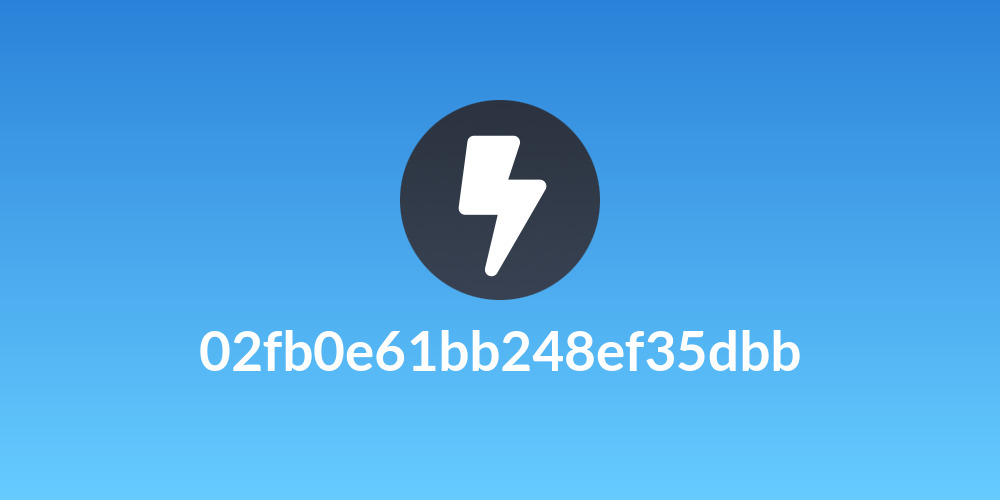 02fb0e61bb248ef35dbb