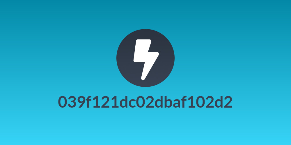 039f121dc02dbaf102d2