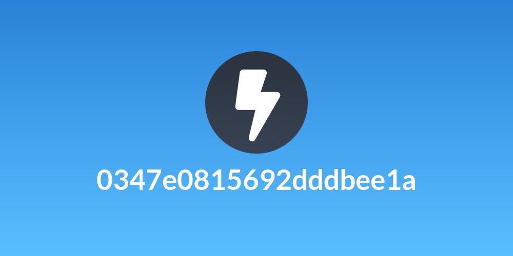 0347e0815692dddbee1a