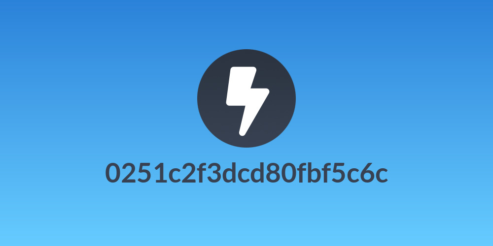 0251c2f3dcd80fbf5c6c