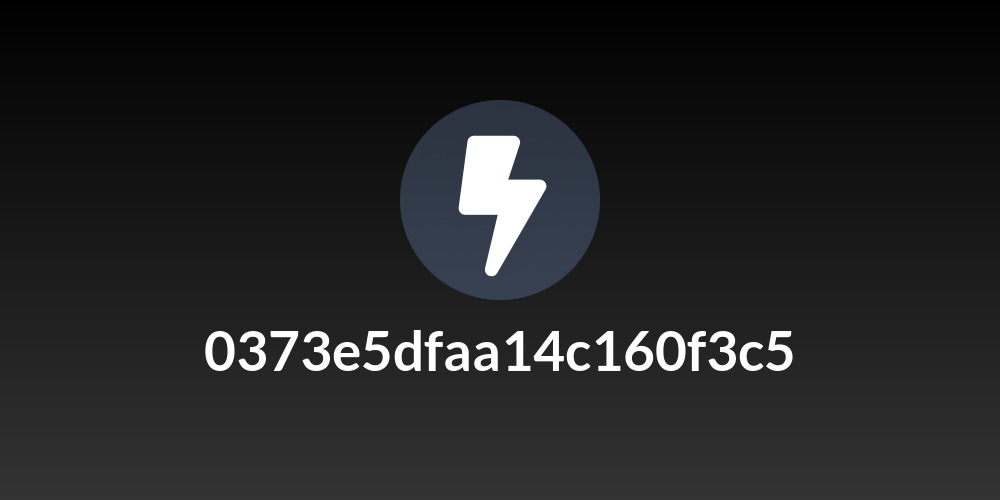 0373e5dfaa14c160f3c5