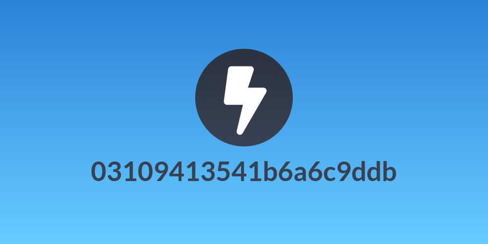 03109413541b6a6c9ddb