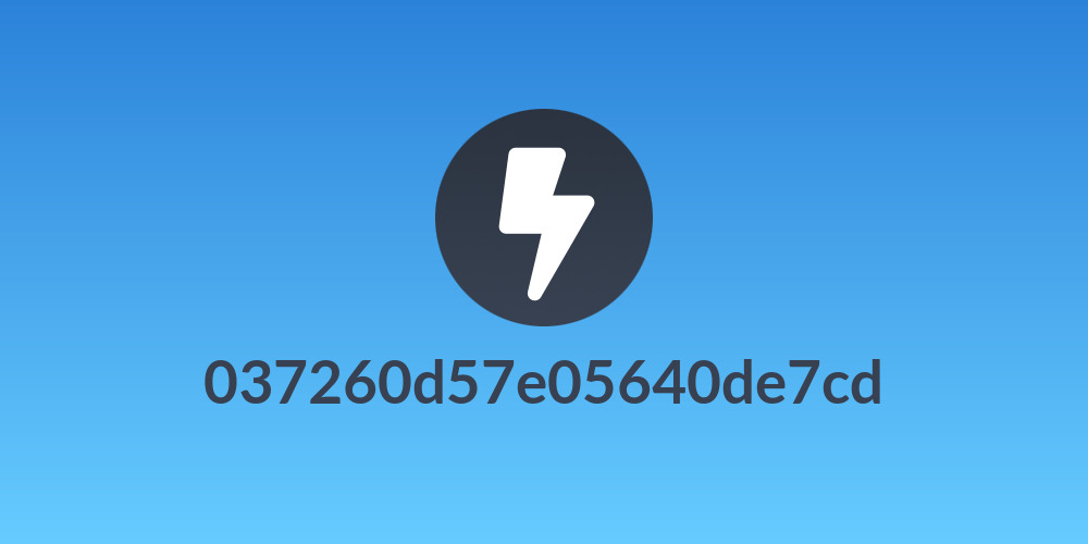 037260d57e05640de7cd