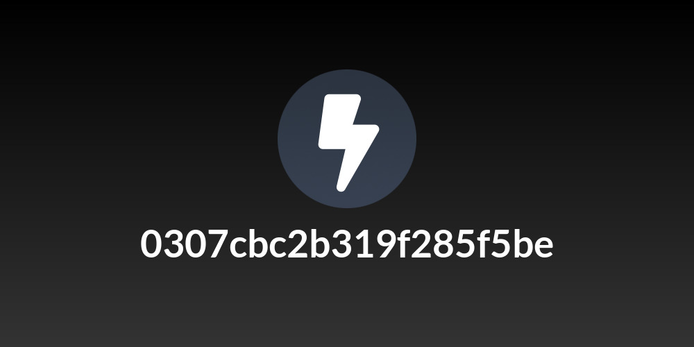 0307cbc2b319f285f5be