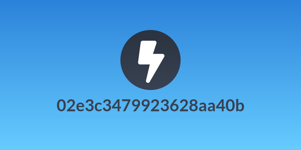 02e3c3479923628aa40b