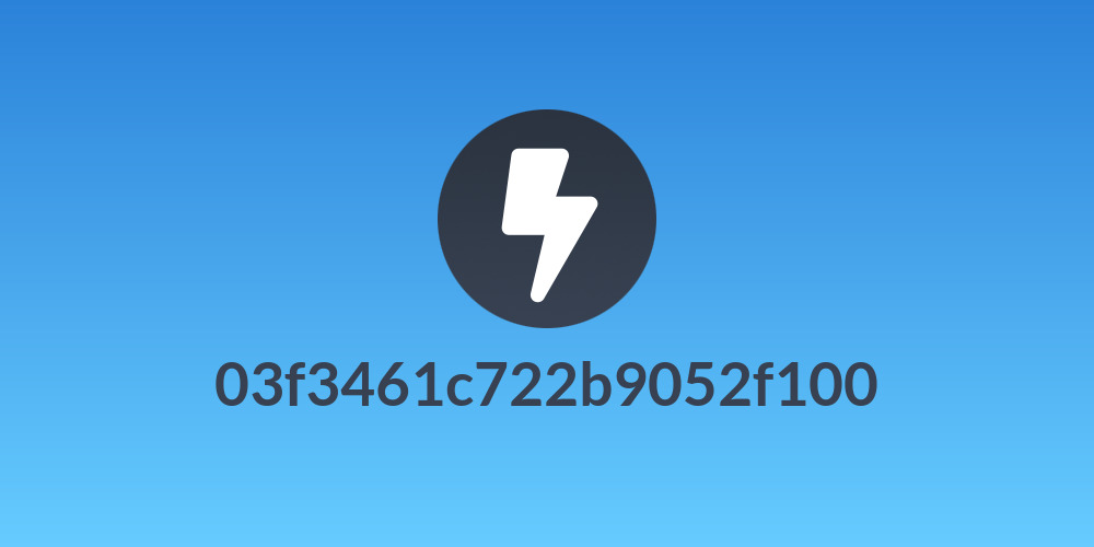 03f3461c722b9052f100